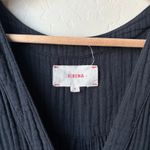 Xirena Dress Lennox Black Gauze Button Front Short Sleeve Tiered Midi Dress Sz M Size M Photo 5