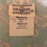 Vintage Gilligan & O’Malley Sleeveless House Dress Abstract Pastel Print U.S.A. Green Size M Photo 5