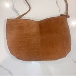 Vintage 70s 80s Genuine Suede Leather Brown Purse Tucked Bow Photo 4