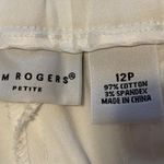 kim rogers  White Capri Pants Palm Trees Size 12P Photo 2