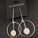 Rampage New  Gold Pendulum Bar & Hoops Earrings Photo 0