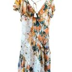 Anthropologie V-Neck Ruffle Lace Floral Hi Low Tiered Slip Dress Size 6 NEW Photo 8