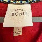 Knox Rose Red Boho Peasant Dress L Flutter Sleeve Tiered Festival Mini Dress Photo 2