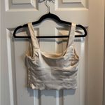 Wilfred Cream Fitted Bustier Crop Tank Top Size XS Photo 3