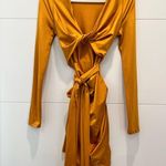 Gold/Mustard Monaco Long Sleeve Spandex Dress Size 4 Yellow Photo 1