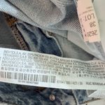 ZARA  Z1975 Distressed Embroidered Bejewelled Blue Jeans Size 6 US Raw Hem Beaded Denim Photo 10