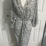 ASOS  Silver Sequin Kimono Dress Size 4 Photo 0