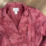 Susan Graver Womens Silk Brocade Pink Blazer Jacket Size Large Photo 4