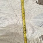 Taylor white lace cold shoulder asymmetrical hem midi dress size 10 Photo 7