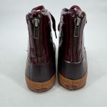 Vans Rubber Lace Up Zip Up Rain Duck Boots Patent Leather 7.5 Photo 4