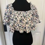 Altar'd State Altar’d State Floral Off-Shoulder Top Crop Ruffle Shirt NWOT Photo 1