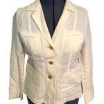 Gerard Darel  Linen Blazer Cream White 3 Button Photo 0