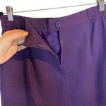 Sag Harbor Vintage 100% Pure Wool Plum Pencil Skirt Womens Size 14 Lined Slit Photo 4