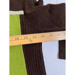 525 America Brown Lime Green Stripe Zip Hoodie Sweater Womens Size Small Photo 5