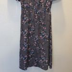 Anthropologie Emberley grey floral button top short sleeve maxi dress Photo 7
