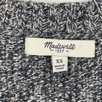 Madewell  Patternstorm Black Marled Cable Knit Striped Crewneck Sweater‎ Size XS Photo 4