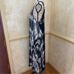 StitchDrop Jersey airy tank maxi dress Tie Dye print black & white Sz Large Photo 4