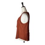Theory  Tank‎ Top Women Small Brown Orange Double Georgette Silk Apala Shell Photo 6