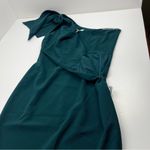 Dress the Population Dress the‎ Population Tiffany Dress One Shoulder Midi Pine Green Size XL NEW Photo 13
