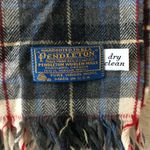 Pendleton VTG  Gray, Red, Black & White Plaid Wool Scarf Photo 3