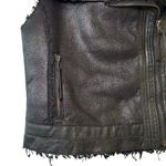 Forever 21 Faux Leather Shearling Fur Vest Jacket Black Small Rocker Sleeveless Photo 10