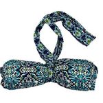 La Blanca paisley print bikini top blue green white halter top swim size 8 Photo 0