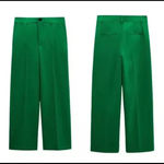 ZARA NWT  HIGH WAISTED CROPPED STRAIGHT LEG PANTS Photo 1