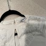 William Rast WILLIAMRUST long sleeve bohemian crochet White ivory Knit shirt women’s medium Photo 6