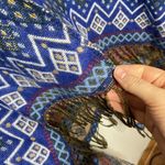 Akira  boho tribal print fringed poncho Photo 3
