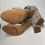 Sam Edelman Sandals Women's 10.5 Gray Suede Studded Gladiator Heels Boho Shoes Photo 10