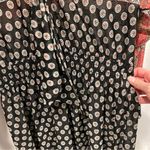 Groovy Vintage 70’s boho sheer paisley ruffle dress elastic waist tie neck midi Red Size M Photo 3