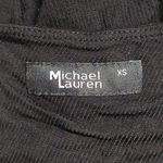 Michael Lauren NWT Black Oxford Asymmetrical V Neck Tank Top Womens Size XS Photo 3