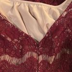 Anthropologie  Maeve Elsa Burgundy Lace Peplum Lined Dress Size S Photo 6