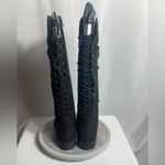 Journee Collection Mirinda Black Knee-High Lace Back Boots Size 8 Photo 2