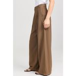 Stateside $208 NEW with tags! Women's Linen Wide Leg Trousers - Twig - Small Photo 3
