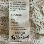 Free People  Chunky Cable Knit Sandre Pullover Sweater Ivory XL Preppy Classic Photo 12