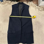Rag and Bone  Francois Womens Oversized Navy Wool
Vest XSmall Photo 4