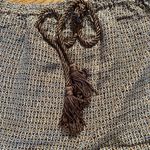 Anne Pinkerton‎ Pants Daisy Flower Silk Pattern Size Large Brown Silk Drawstring Photo 3