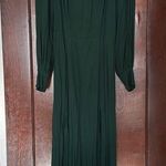 Reformation Reformatiom forest green midi dress with kind puff sleeves Photo 0