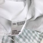 Gianni Bini  Sage Green Gingham Mini Milkmaid Dress Long Sleeve Peasant Size 4‎ Photo 9