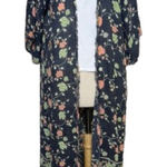 Free People Floral Long Kimono Cardigan Photo 0