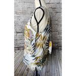 C&C California  Women’s Linen Tropical Print Tank Top Shirt Button Size‎ S Photo 2