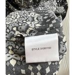 Tory Burch  Tank Top 100% Silk Blouse Sleeveless Pleated Geometric Sz S Black Photo 7