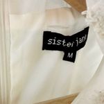 Sister Jane Sunstone Bow Dotted Puff Sleeve Mini Dress Size Medium Pearled Cream Photo 2