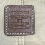 Liz Claiborne  Tan Poly Vinyl Brown Faux Fur Trimmed Handbag Photo 2