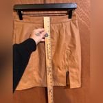 Entro NWT  Brown Faux Leather Mini Skirt Size M Photo 4
