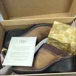 UGG  Women's gael brown leather Chestnut Knit Clogs. size7.              stand Photo 7