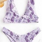Snakeskin Bikini Purple Size M Photo 1
