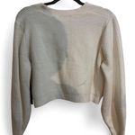 Madden Girl White V-Neck Cropped Sweater Photo 1