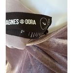 Agnes & Dora Velvet Swing Dress Purple Long Sleeve Size L Soft Stretchy A Photo 3
